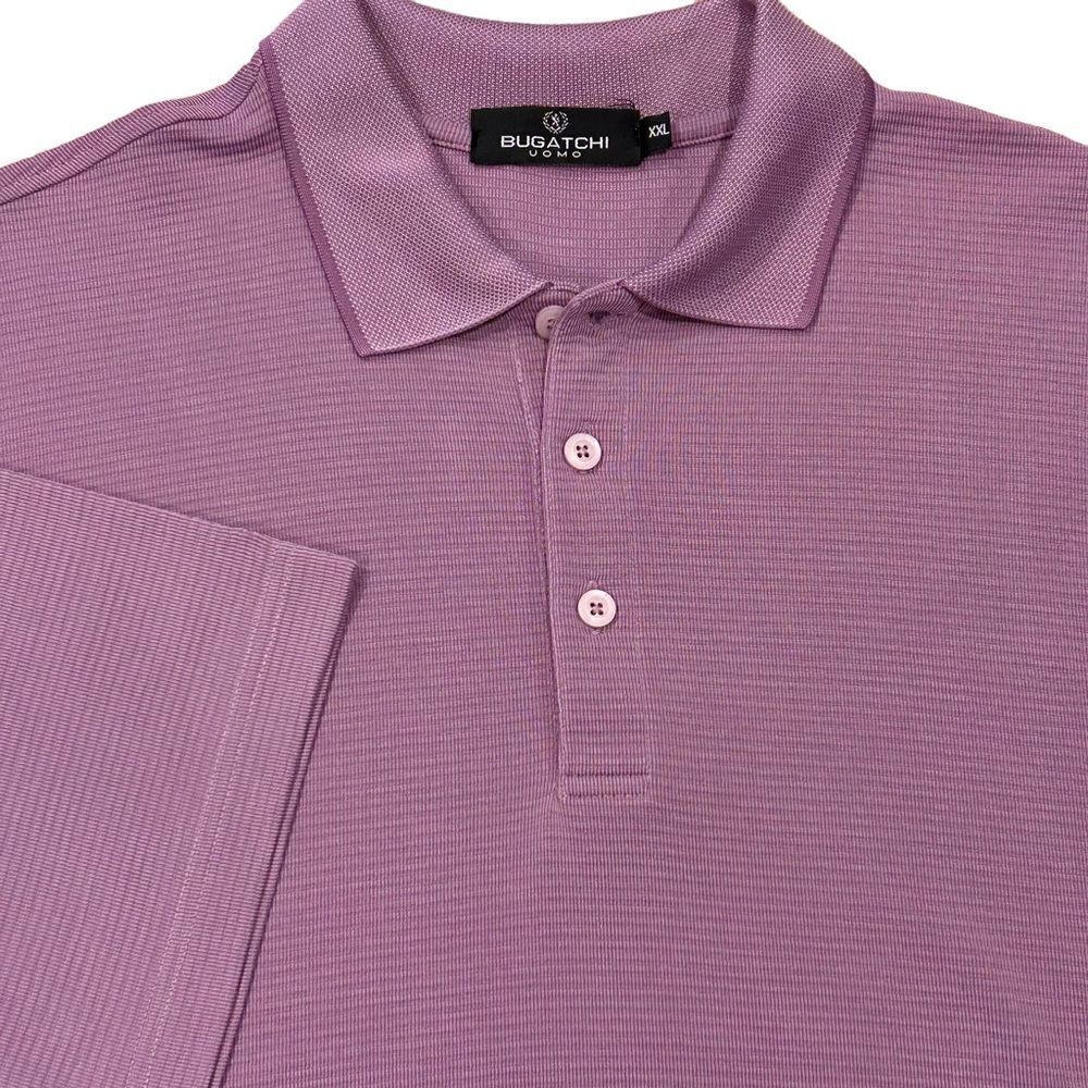 Bugatchi Lavender Short Sleeve Polo Shirt XXL